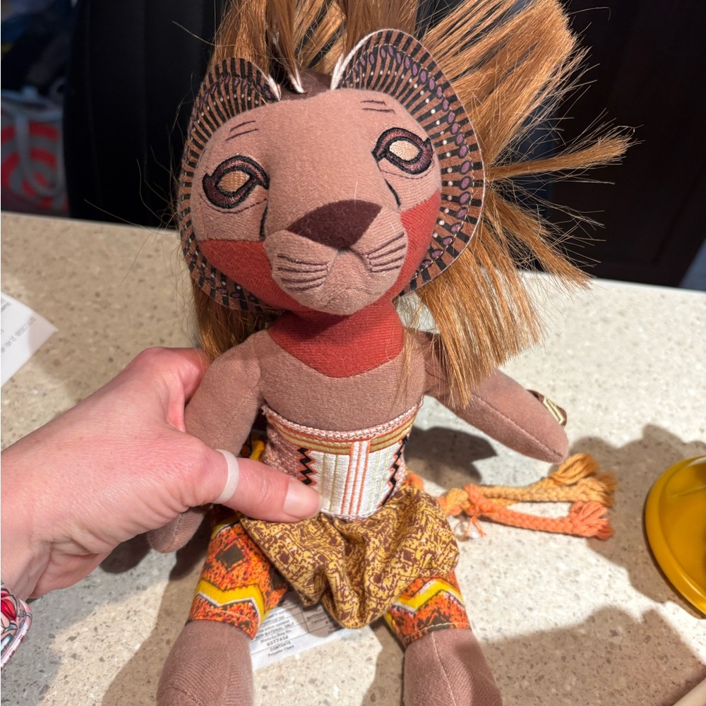 Disney The Lion King Plush with Orange and Yellow Tribal Outfit
